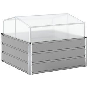 vidaXL Jardinieră Gri deschis 100 x 100 x 77 cm Oțel Galvanizat