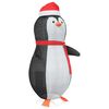 vidaXL Figură de pinguin de zăpadă Alb cald 78 x 88 x 180 cm țesătură