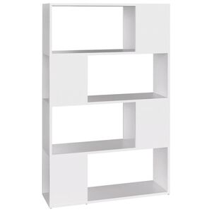 vidaXL Bibliotecă/Separator cameră, alb, 80x24x124,5 cm, PAL
