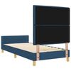 vidaXL Cadru de pat cu headboard albastru 100 x 200 cm țesătură
