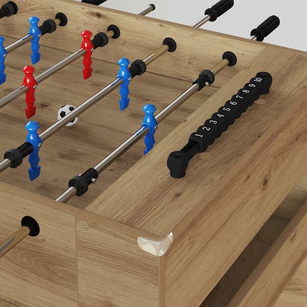 vidaXL Masă de Foosball Stejar Artizanal 125 x 60,5 x 80 cm