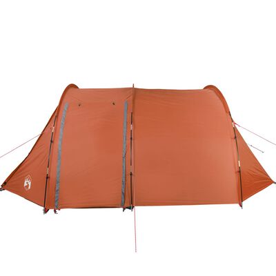vidaXL Cort de camping tunel 4 persoane, gri/portocaliu, impermeabil