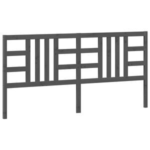 vidaXL Tăblie de pat, gri, 206x4x100 cm, lemn masiv de pin