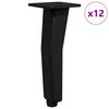vidaXL Picioare &Icirc;n picioare 12 buc. Negru 40 x 40 x 100 mm Fier