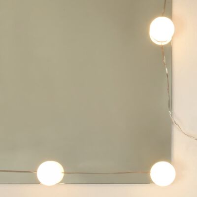 vidaXL Dulap cu oglindă și LED, stejar maro, 76x15x55 cm