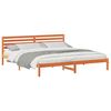 vidaXL Cadru de pat Maroniu cerat 200 x 220 cm Lemn de pin masiv