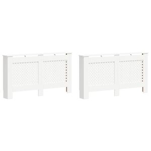 vidaXL Măști de calorifer, 2 buc., alb, 152 x 19 x 81,5 cm, MDF