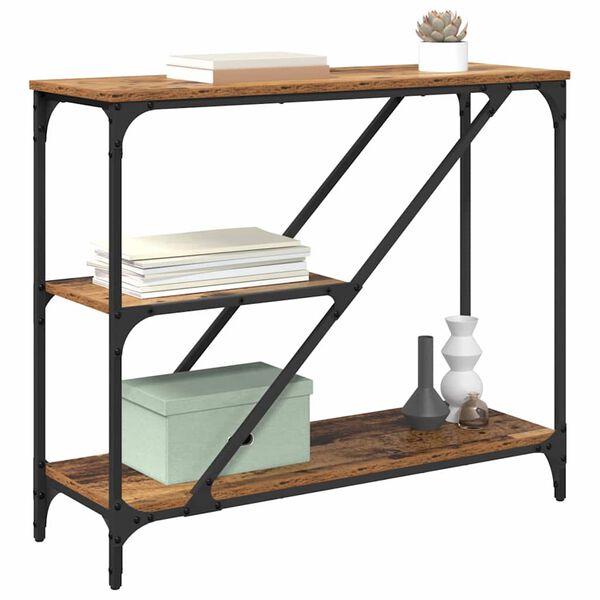 vidaXL Masă de consolă Lemn Vechi 88,5 x 30 x 75 cm Lemn compozit