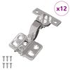 vidaXL Hinge 12 buc. Nichel 85 x 52,5 x 9,5 mm Fier