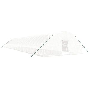 vidaXL Seră cu cadru din oțel, alb, 144 m&sup2;, 24x6x2,85 m