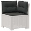vidaXL Canapea de Grădină cu 1 Loc cu Perne Aspect Rattan PP Alb