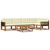 vidaXL Set de canapele de exterior 6 buc. Natural și Crem