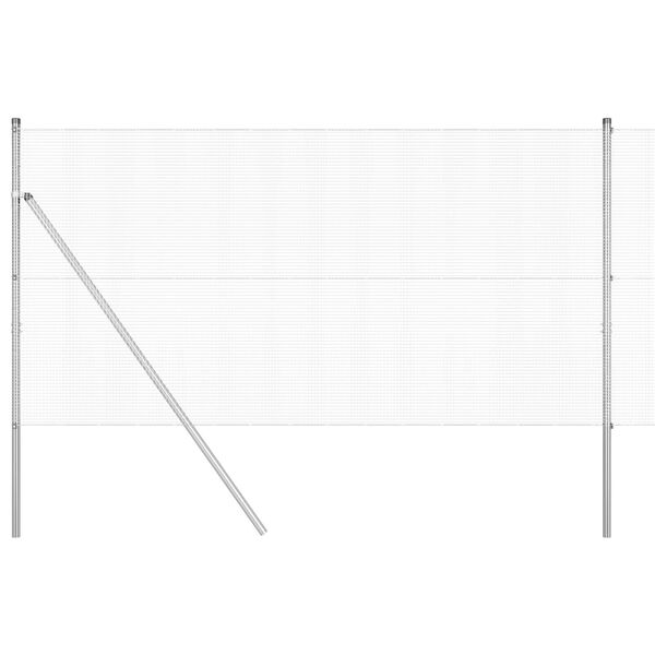 vidaXL St&acirc;lp de gard. Argintiu 50 x 1 m (rulou de plasă 12 x 12 mm)