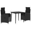 vidaXL Set masă de canapea 3 buc. Negru