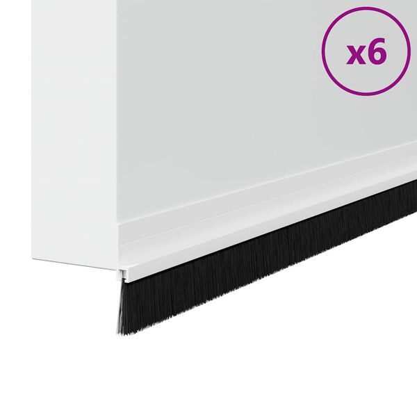 vidaXL Dopuri pentru uși autoadezive 6 pcs Alb 100 cm