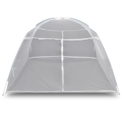 vidaXL Cort camping, alb, 200x150x145 cm, fibră de sticlă
