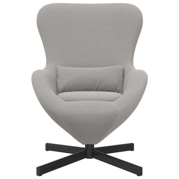 vidaXL Fotoliu ou Gri deschis 63 x 73 x 90 cm țesătură