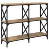 vidaXL Masă de consolă Stejar Artizanal 100 x 28 x 80,5 cm