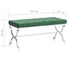 vidaXL Bancă, verde &icirc;nchis, 99 cm, catifea și oțel inoxidabil