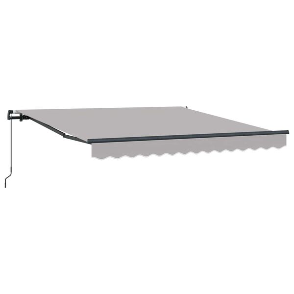 vidaXL Cortina Retractabilă Gri deschis 300 x 250 cm Poliester și oțel