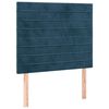 vidaXL Tăblie de pat albastru &icirc;nchis 90x5x118/128 cm catifea