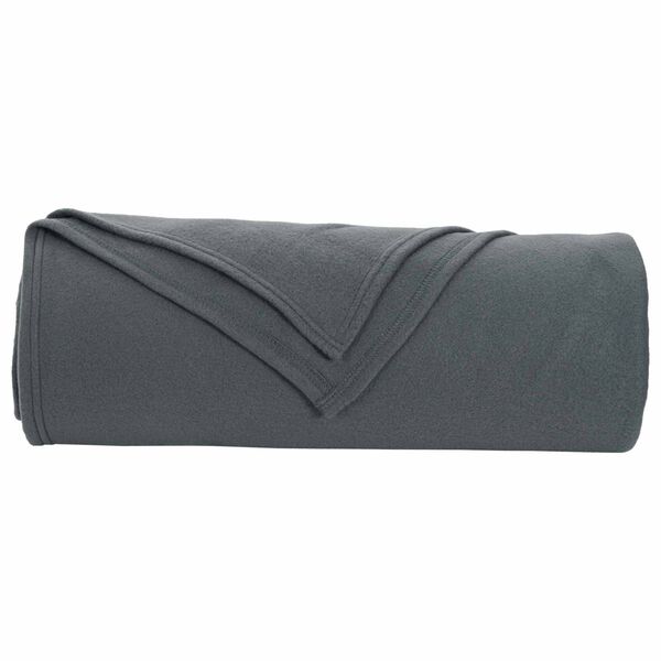 vidaXL Pătura de aruncat Gri &icirc;nchis 350 x 270 cm Molton