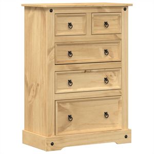 vidaXL Dulap cu sertare &bdquo;Corona&rdquo;, 80x43x114 cm, lemn masiv de pin