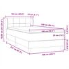 vidaXL Pat box spring cu saltea, roz, 100x220 cm, catifea
