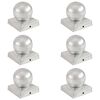 vidaXL Capace st&acirc;lpi tip glob, 6 buc., 91 x 91 mm, metal galvanizat