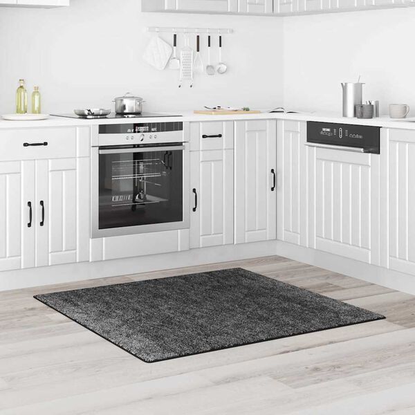 vidaXL Covor Shaggy Antiderapant Gri &icirc;nchis 120 x 120 cm PP