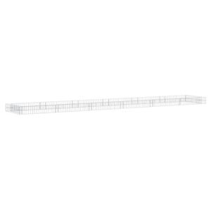 vidaXL Strat &icirc;nălțat de gabion, 600x100x20 cm, oțel galvanizat