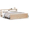 vidaXL Cadru pat cu tăblie 200x200 cm, lemn masiv de pin
