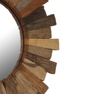 vidaXL Oglindă de perete, 50 cm, lemn masiv reciclat