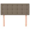 vidaXL Tăblie de pat, gri taupe, 100x5x78/88 cm, textil