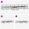 vidaXL Set de canapele de exterior 7 pcs natural Lemn Solid de Acacia