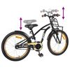 vidaXL Bicicletă pentru Copii 22 Inci pentru 7-12 ani Negru