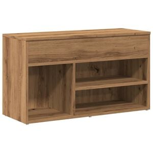 vidaXL Banchetă pantofar stejar artizanal 80x30x45 cm, lemn prelucrat