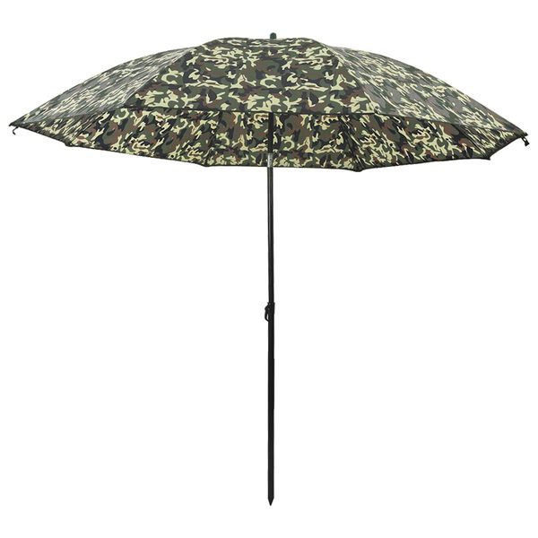 vidaXL Umbrelă pentru Pescuit Camuflaj 240 x 210 cm Poliester Oxford