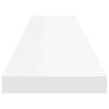 vidaXL Rafturi de perete, 4 buc., alb, 120 x 23,5 x 3,8 cm, MDF