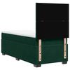 vidaXL Pat box spring cu saltea, verde &icirc;nchis, 100x200 cm, catifea