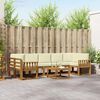 vidaXL Set de canapele de exterior cu pernă 8 pcs Natural și Crem