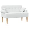 vidaXL Canapea cu capitonaj butonat Alb 120 x 65 x 79 cm Țesătură