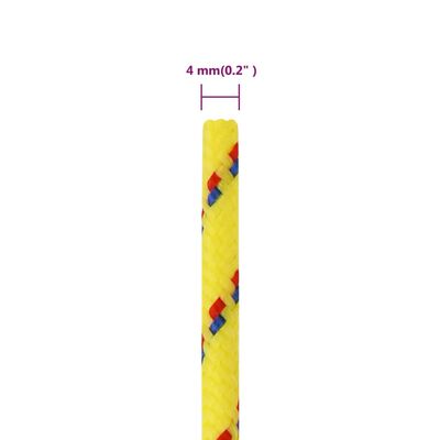 vidaXL Frânghie de barcă, galben, 4 mm, 25 m, polipropilenă