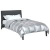 vidaXL Duvet de iarnă Argintiu 220 x 135 cm Satin și Microfibra