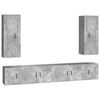 vidaXL Set dulap TV, 6 piese, gri beton, lemn prelucrat