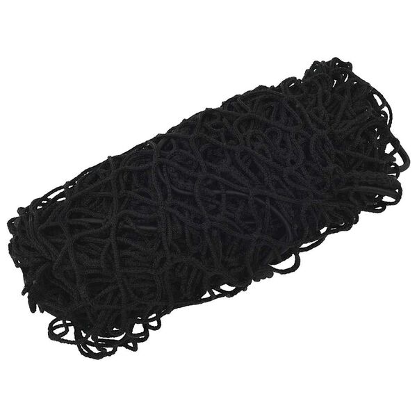 vidaXL Plasă de remorcă cu funie elastică, negru, 3x3 m, PP