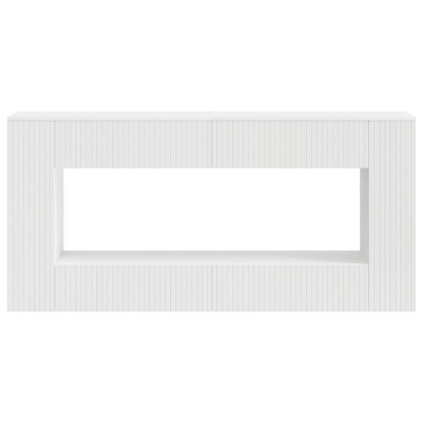 vidaXL Masă de consolă Dungi Alb 155 x 29 x 74 cm Lemn prelucrat