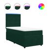 vidaXL Pat continental cu saltea, verde &icirc;nchis, 80x200 cm, catifea