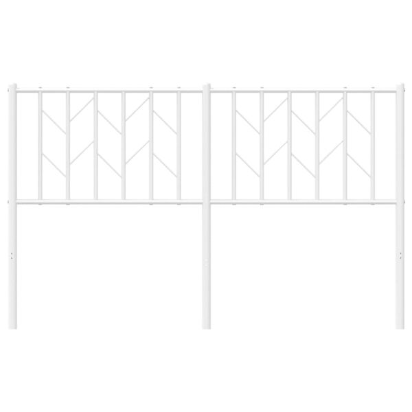 vidaXL Tăblie de pat metalică, alb, 140 cm