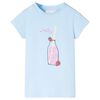 vidaXL Tricou pentru copii, albastru pal, 140